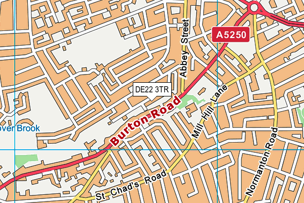 DE22 3TR map - OS VectorMap District (Ordnance Survey)