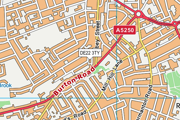 DE22 3TY map - OS VectorMap District (Ordnance Survey)