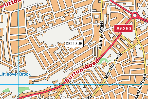DE22 3UE map - OS VectorMap District (Ordnance Survey)