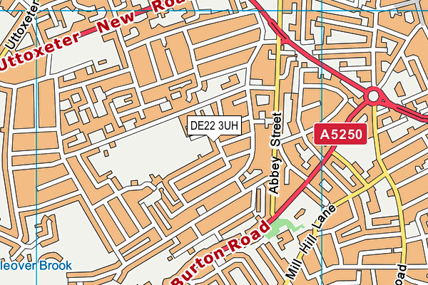 DE22 3UH map - OS VectorMap District (Ordnance Survey)