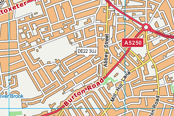 DE22 3UJ map - OS VectorMap District (Ordnance Survey)
