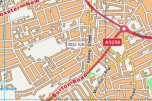 DE22 3UN map - OS VectorMap District (Ordnance Survey)