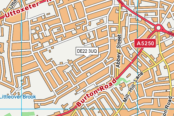 DE22 3UQ map - OS VectorMap District (Ordnance Survey)