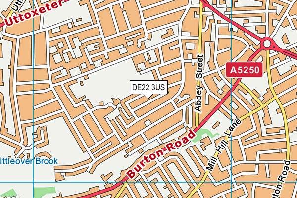 DE22 3US map - OS VectorMap District (Ordnance Survey)