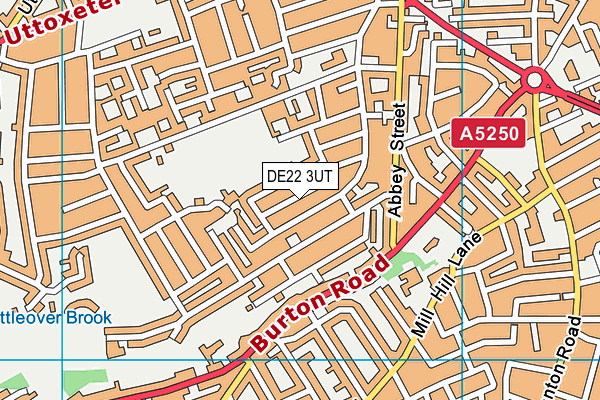 DE22 3UT map - OS VectorMap District (Ordnance Survey)