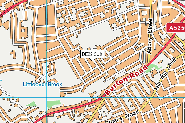 DE22 3UX map - OS VectorMap District (Ordnance Survey)