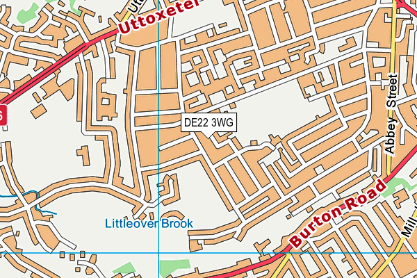 DE22 3WG map - OS VectorMap District (Ordnance Survey)