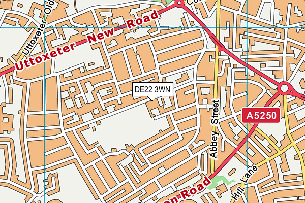DE22 3WN map - OS VectorMap District (Ordnance Survey)
