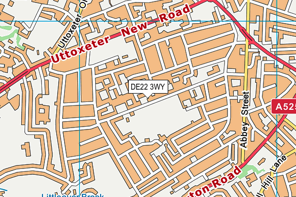 DE22 3WY map - OS VectorMap District (Ordnance Survey)