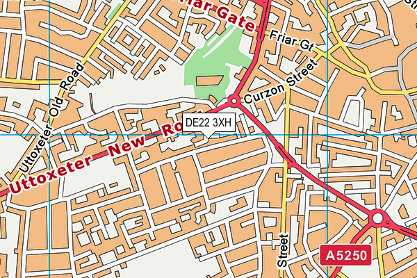 DE22 3XH map - OS VectorMap District (Ordnance Survey)