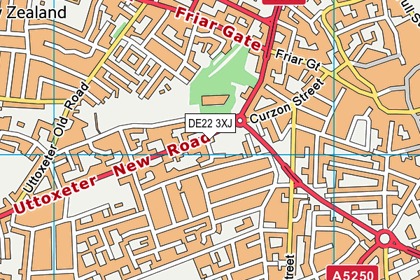 DE22 3XJ map - OS VectorMap District (Ordnance Survey)