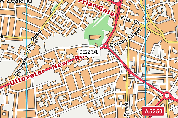 DE22 3XL map - OS VectorMap District (Ordnance Survey)