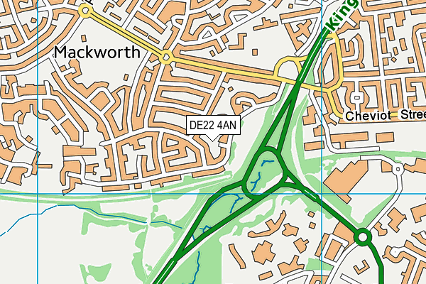 DE22 4AN map - OS VectorMap District (Ordnance Survey)