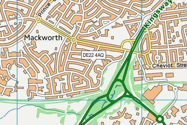 DE22 4AQ map - OS VectorMap District (Ordnance Survey)