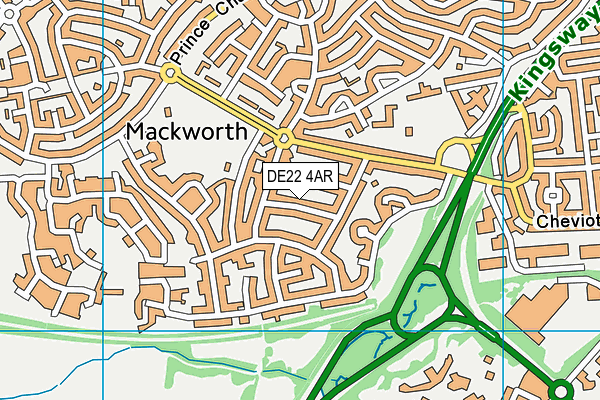 DE22 4AR map - OS VectorMap District (Ordnance Survey)