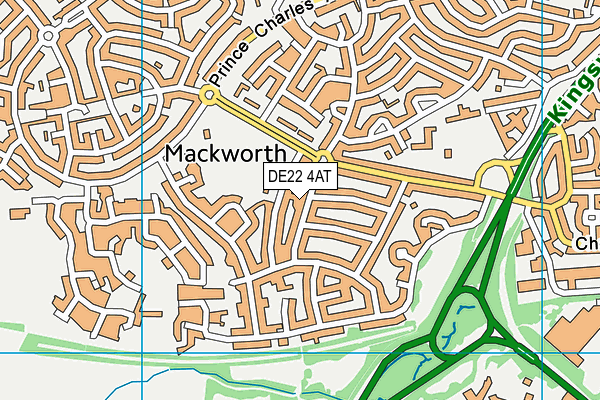 DE22 4AT map - OS VectorMap District (Ordnance Survey)