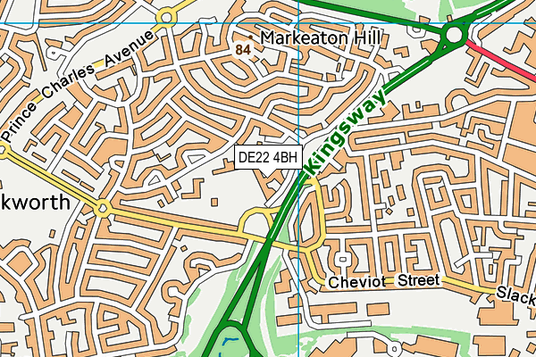 DE22 4BH map - OS VectorMap District (Ordnance Survey)