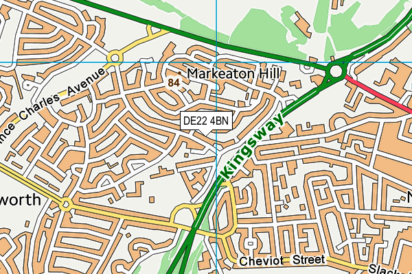 DE22 4BN map - OS VectorMap District (Ordnance Survey)