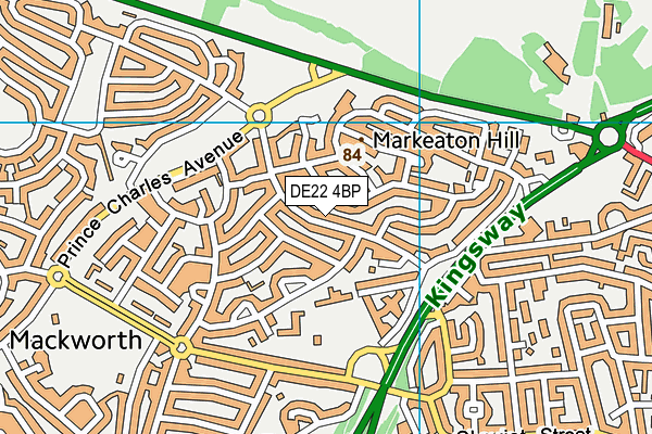 DE22 4BP map - OS VectorMap District (Ordnance Survey)