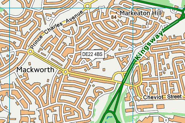 Brackensdale Spencer Academy map (DE22 4BS) - OS VectorMap District (Ordnance Survey)