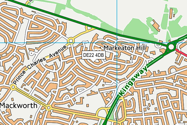 DE22 4DB map - OS VectorMap District (Ordnance Survey)