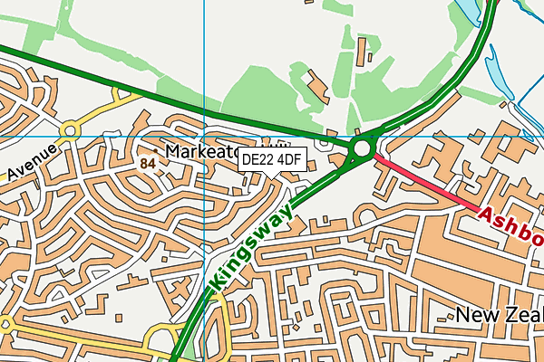 DE22 4DF map - OS VectorMap District (Ordnance Survey)