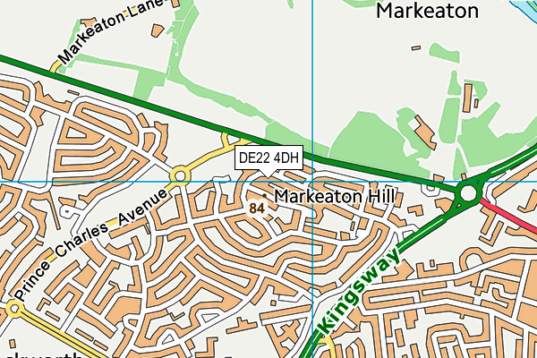 DE22 4DH map - OS VectorMap District (Ordnance Survey)