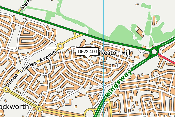 DE22 4DJ map - OS VectorMap District (Ordnance Survey)