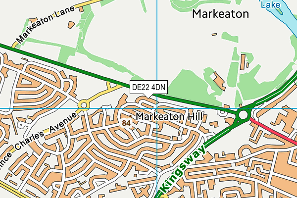 DE22 4DN map - OS VectorMap District (Ordnance Survey)