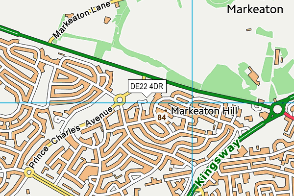 DE22 4DR map - OS VectorMap District (Ordnance Survey)