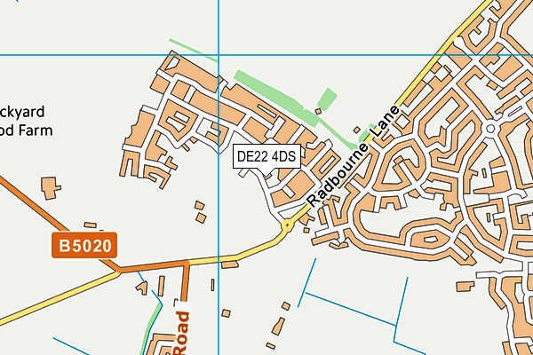 DE22 4DS map - OS VectorMap District (Ordnance Survey)