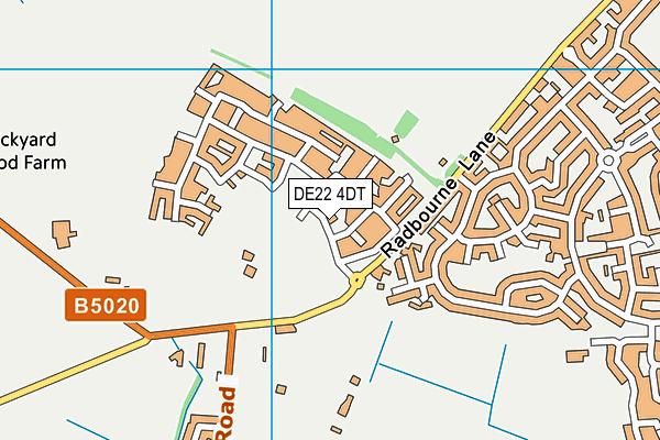 DE22 4DT map - OS VectorMap District (Ordnance Survey)