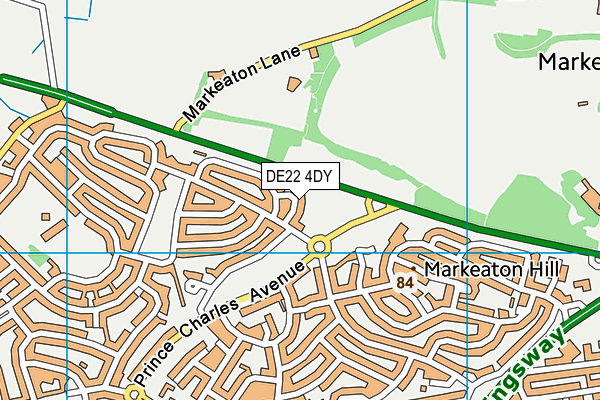 DE22 4DY map - OS VectorMap District (Ordnance Survey)