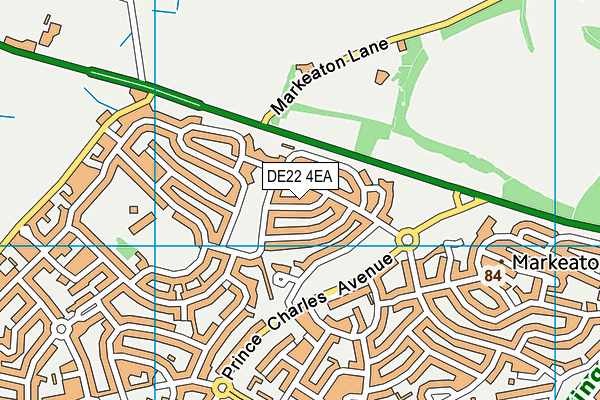 DE22 4EA map - OS VectorMap District (Ordnance Survey)