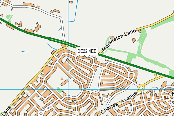 DE22 4EE map - OS VectorMap District (Ordnance Survey)