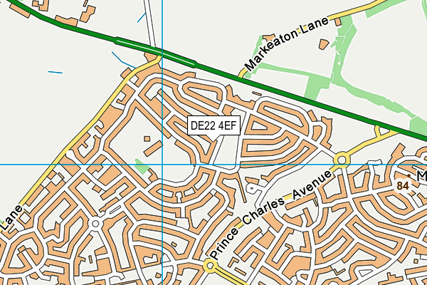 DE22 4EF map - OS VectorMap District (Ordnance Survey)