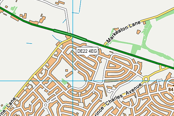 DE22 4EG map - OS VectorMap District (Ordnance Survey)