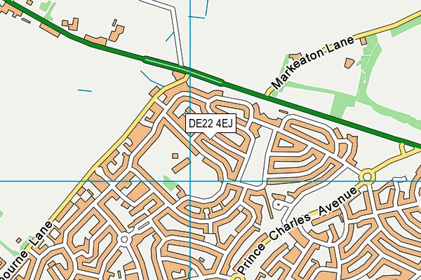 DE22 4EJ map - OS VectorMap District (Ordnance Survey)