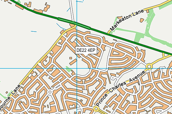 DE22 4EP map - OS VectorMap District (Ordnance Survey)