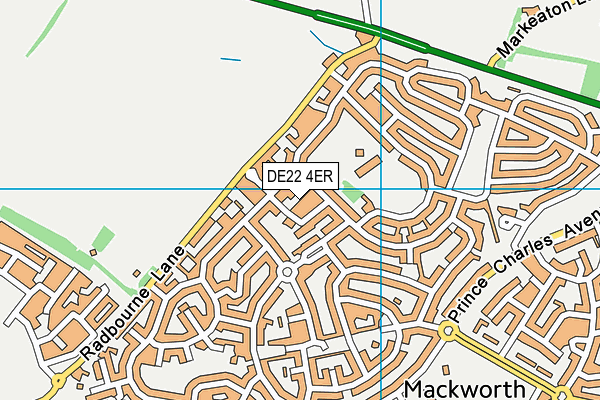 DE22 4ER map - OS VectorMap District (Ordnance Survey)