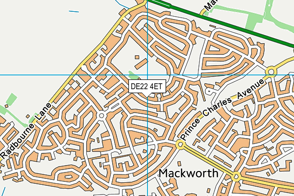 DE22 4ET map - OS VectorMap District (Ordnance Survey)