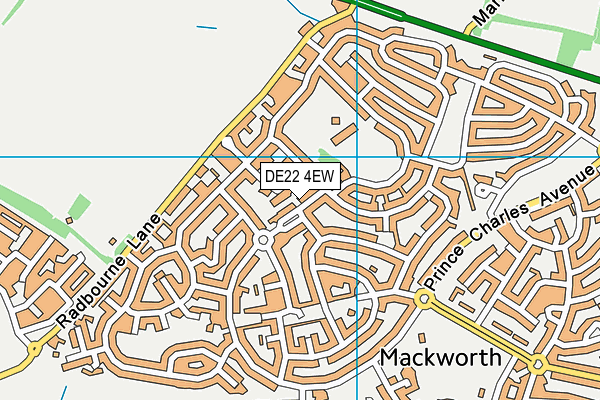 DE22 4EW map - OS VectorMap District (Ordnance Survey)