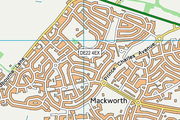 DE22 4EX map - OS VectorMap District (Ordnance Survey)