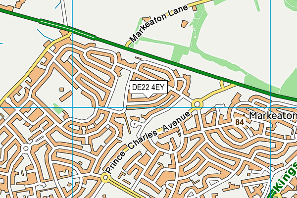 DE22 4EY map - OS VectorMap District (Ordnance Survey)