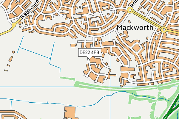 Derby Grammar School (Rykneld Sports Centre) map (DE22 4FB) - OS VectorMap District (Ordnance Survey)