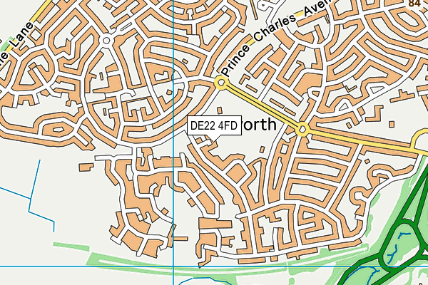 DE22 4FD map - OS VectorMap District (Ordnance Survey)