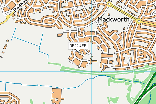 DE22 4FE map - OS VectorMap District (Ordnance Survey)