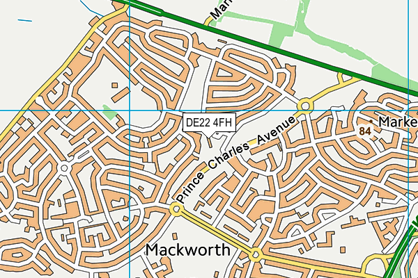 DE22 4FH map - OS VectorMap District (Ordnance Survey)