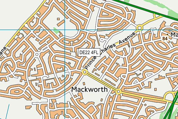 DE22 4FL map - OS VectorMap District (Ordnance Survey)