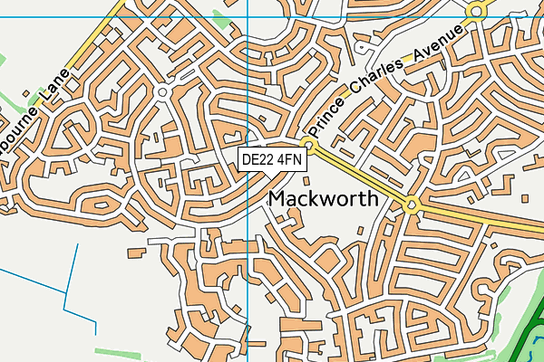 Knightsbridge Recreation Ground map (DE22 4FN) - OS VectorMap District (Ordnance Survey)